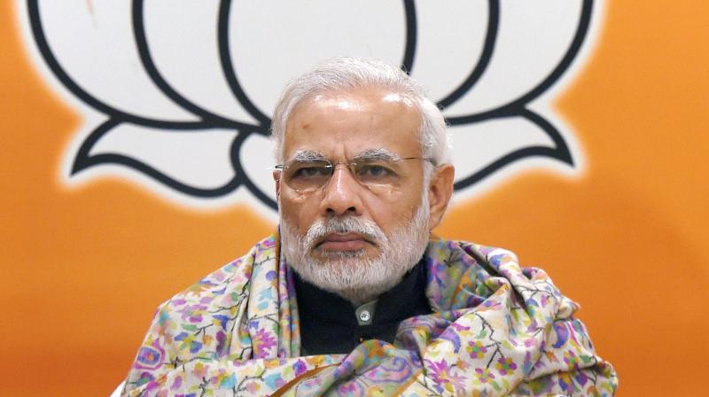 Modi has made no secret of his disdain for the media and has only given carefully choreographed interviews to two friendly channels. Credit: PTI