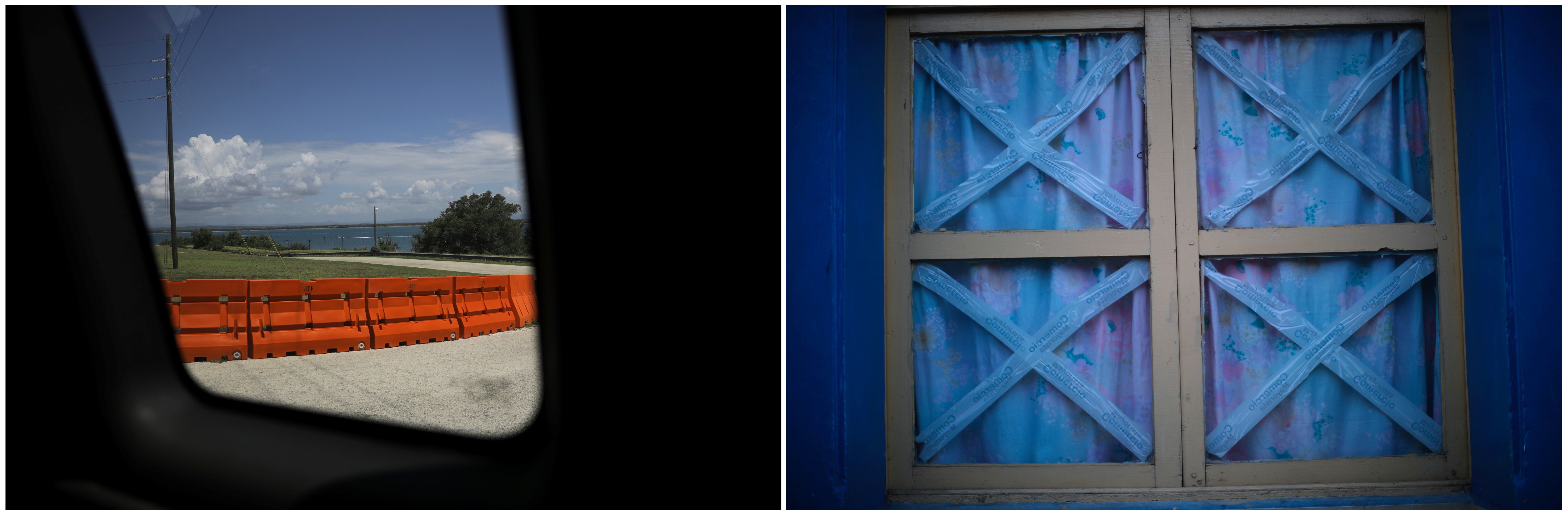 A combination picture shows a fence at the US Naval Base in Guantanamo Bay, Cuba, June 2, 2017 (L) and a window of a house in the city of Guantanamo, Cuba, December 7, 2017. Credit: Reuters/Carlos Barria