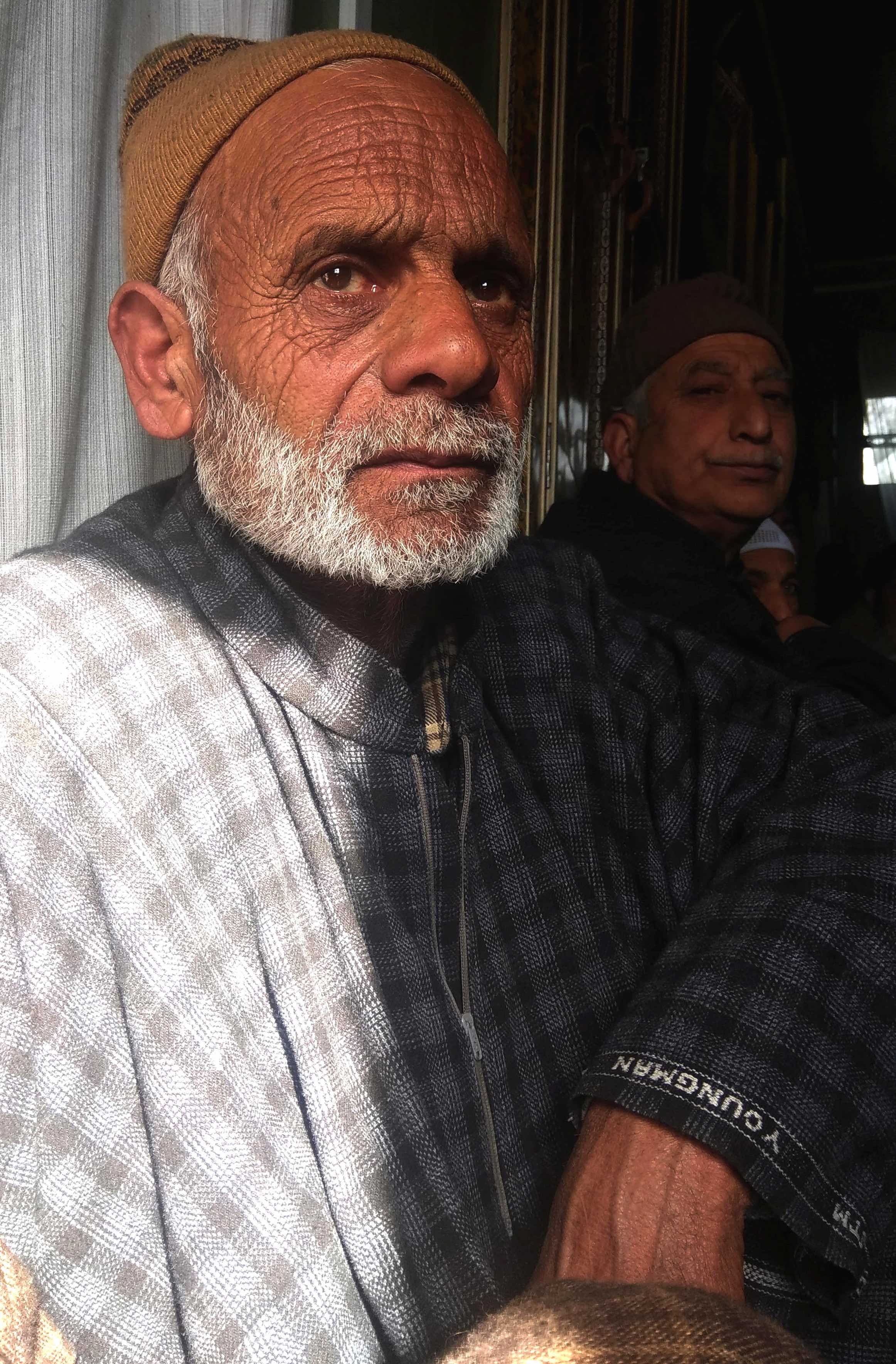 Javaid Ahmad's father, Abdul Rashid Bhat. Credit: Mudasir Ahmad