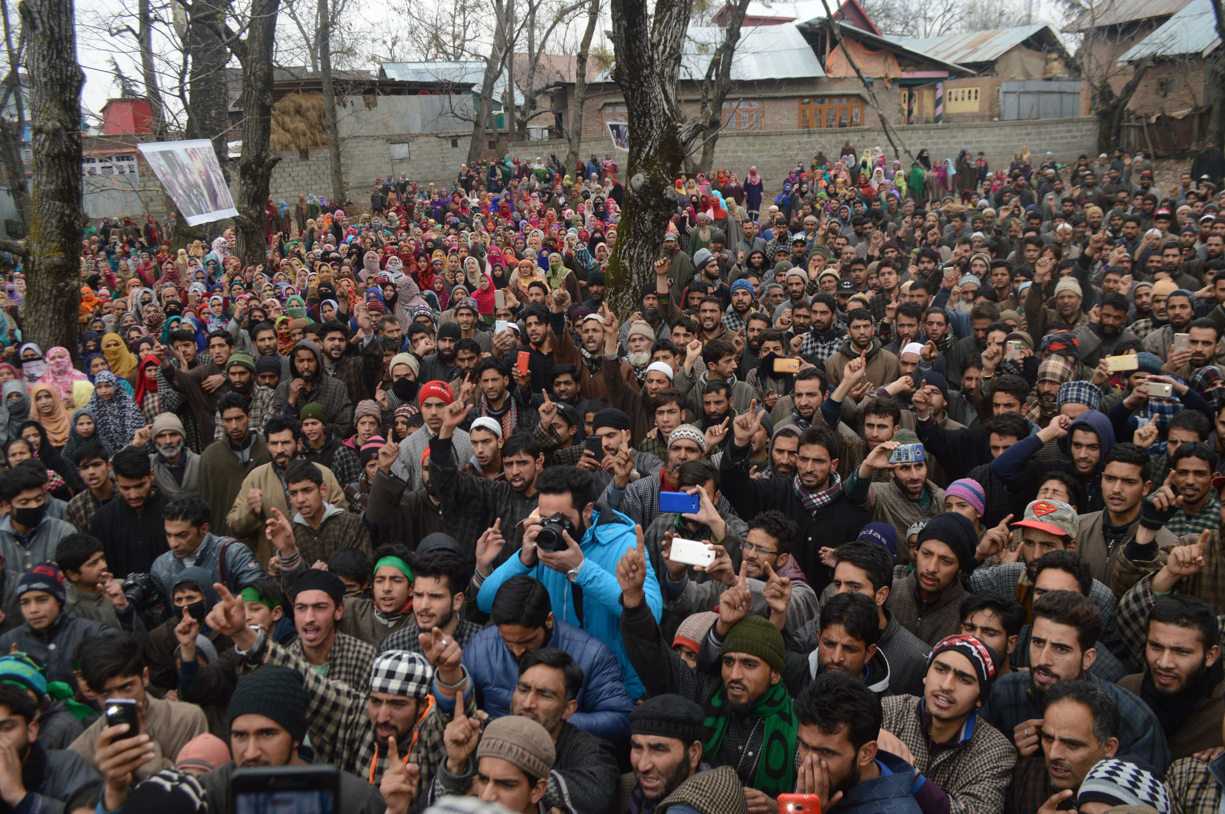 The funeral of Rayees Ahmad Ganai. Credit: Mudasir Ahmad