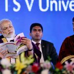 Prime Minister Narendra Modi at the 104th Indian Science Congress in Tirupati, 2017. Credit: PTI