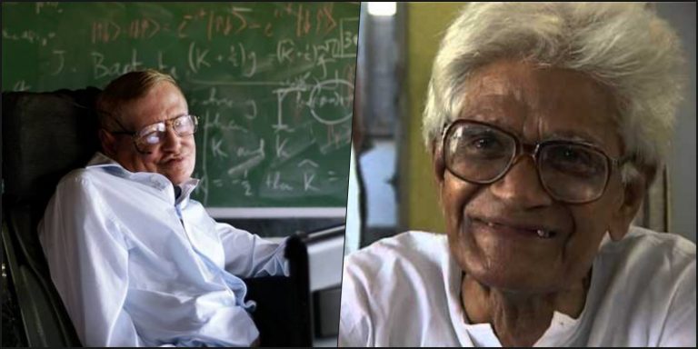 Stephen Hawking (left; source: hawking.org.uk) and Amal Kumar Raychaudhuri (source: YouTube)
