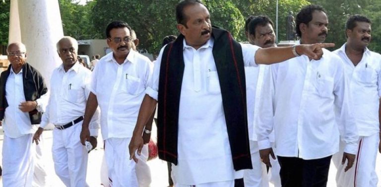 Vaiko, party leader of the Marumalarchi Dravida Munnetra Kazhagam. Credit: PTI
