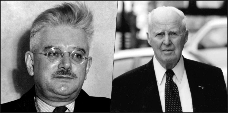 William Vogt (L) and Norman Borlaug. Credit: Wikimedia Commons