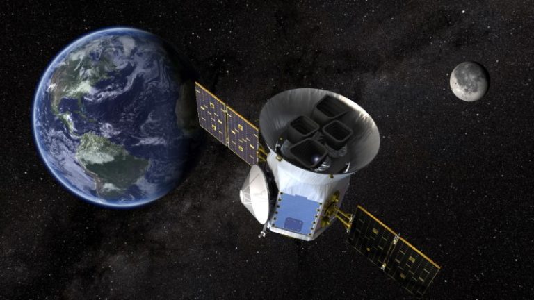 TESS, the Transiting Exoplanet Survey Satellite, is shown in this conceptual illustration. Credit: NASA Goddard Space Flight Center/Handout via Reuters/Files
