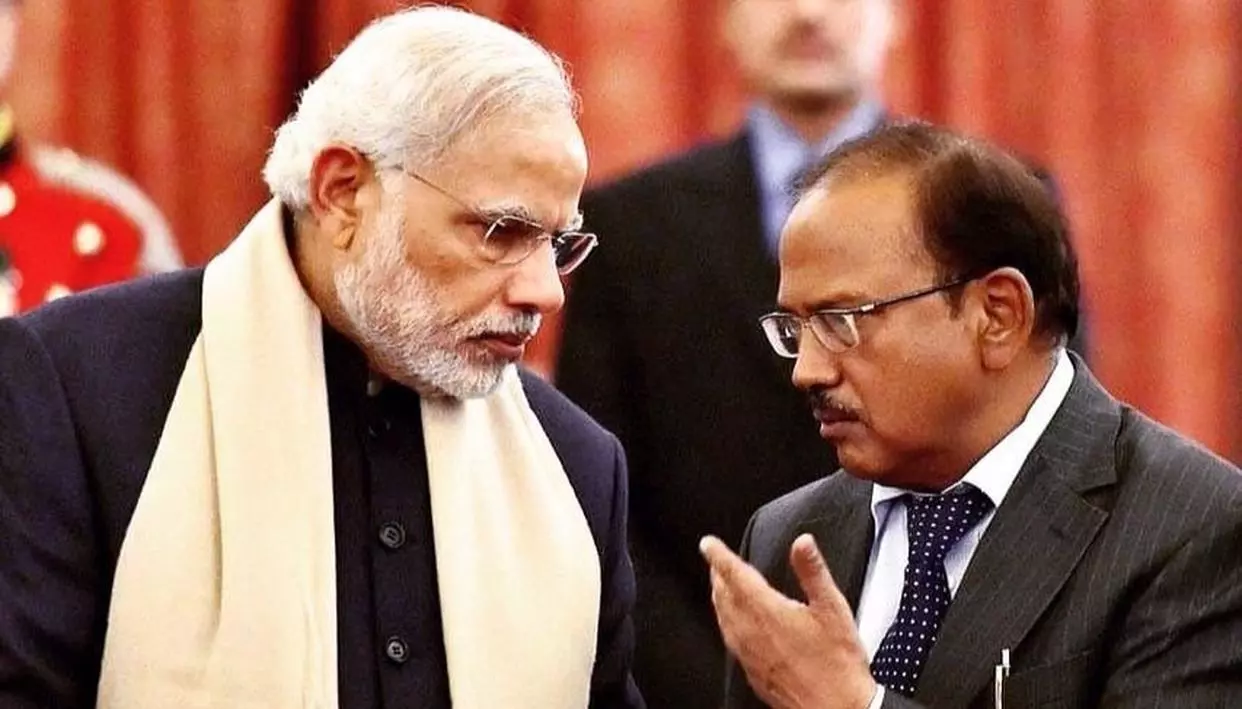 Prime Minister Narendra Modi and NSA Ajit Doval. Credit: PTI