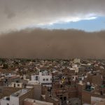 A dust storm approaches the city of Bikaner on Wednesday. Credit: PTI