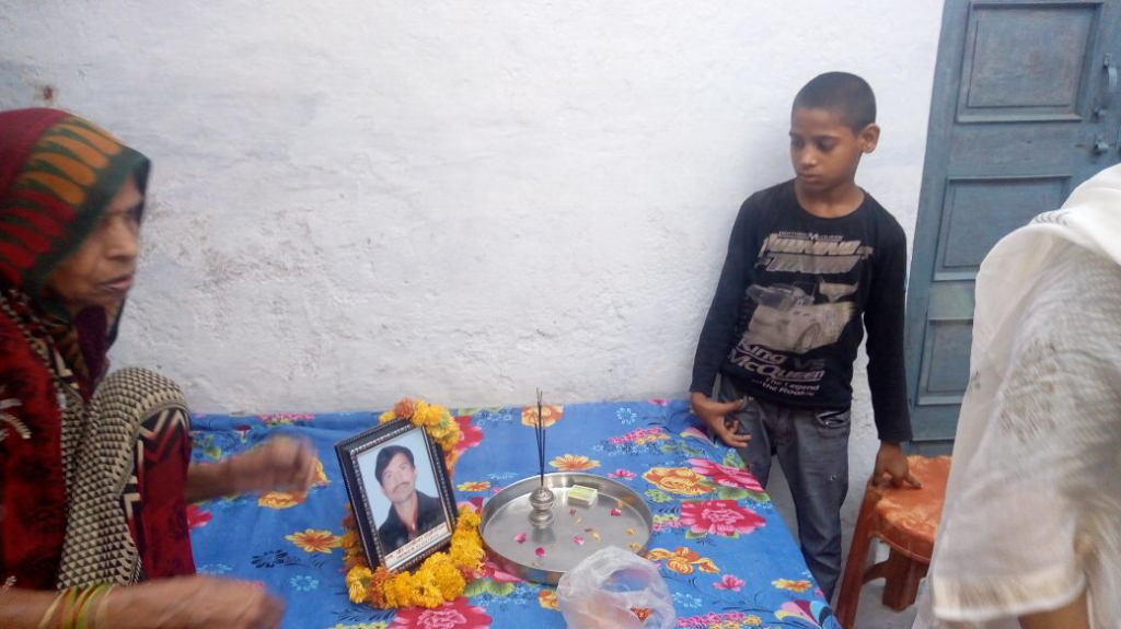 Rakesh Jatav's mother mourns for him.