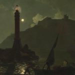 A Moonlight with a Lighthouse, Coast of Tuscany (1789) by Joseph Wright of Derby. Credit: Tate Britain, London