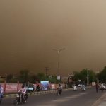 Dust storm in the city of Bikaner on Wednesday. Credit: PTI