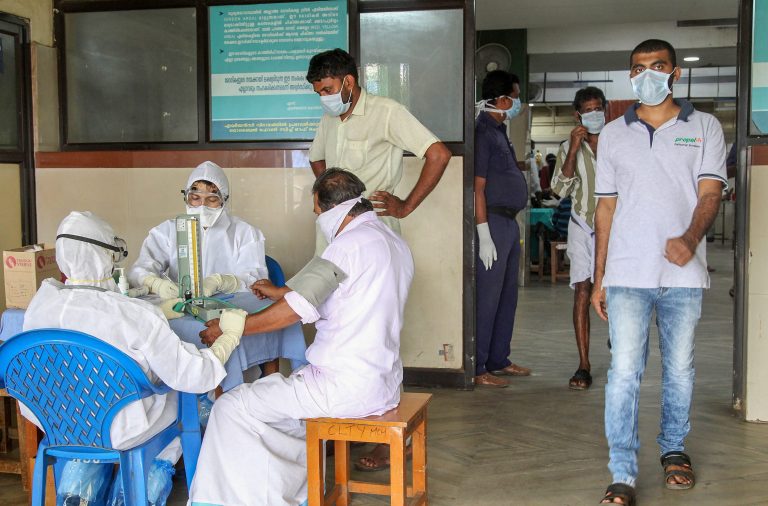 Kozhikode: Doctors and patients wear safety masks as a precautionary measure after the 'Nipah' virus outbreak, at a Medical college, in Kozhikode, on Wednesday. Credit: PTI