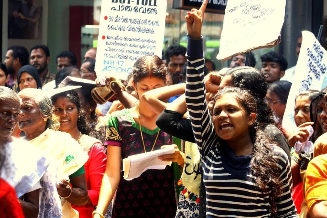 Dalits protesting in Kannur. Credit: Rejimon K.