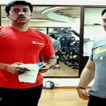 Union ministers Rajyavardhan Rathore and Kiren Rijiju working out together. Credit: Twitter/Kiren Rijiju