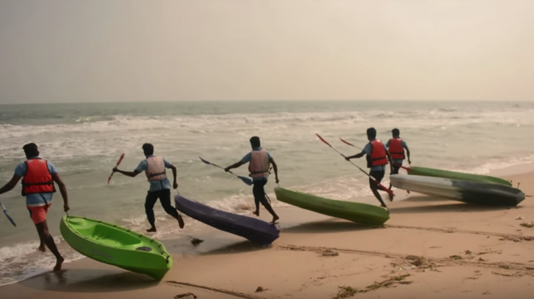 Younger fishers have started to diversify their sources of income, such as by training others in water-based adventure sports. Source: YouTube