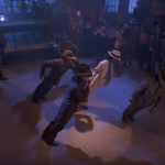 Michael Jackson performs the 'anti-gravity' tilt in the music video for 'Smooth Criminal'. Source: YouTube