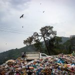 Municipal waste dumped near a bus stand in Dharamshala. Credit: Sumit Mahar