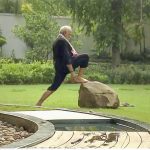 PM does yoga exercises