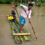 A villager in Hojai district of Assam on Saturday. Credit: PTI