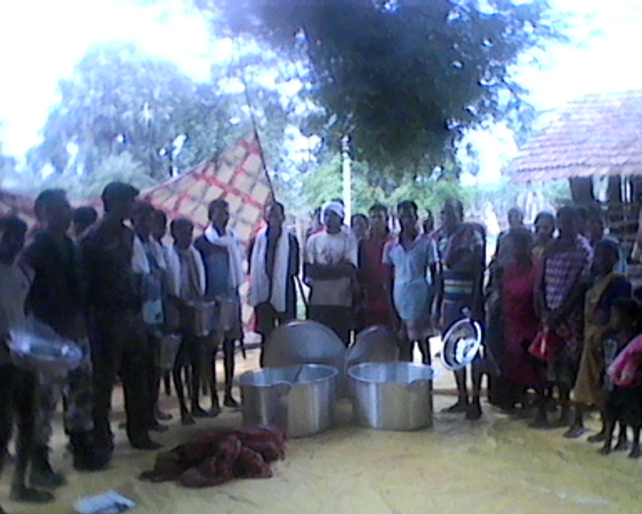 Resident of Gattepalli village claim police have been distributing sarees, umbrellas, sandals and cooking utensils in the village. Credit: Special arrangement