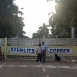 FILE PHOTO: Police stand gurad outside a copper smelter controlled by London-listed Vedanta Resources in Thoothukudi