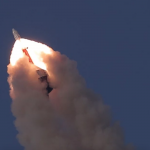 The escape system in flight on July 5, 2018. Credit: ISRO