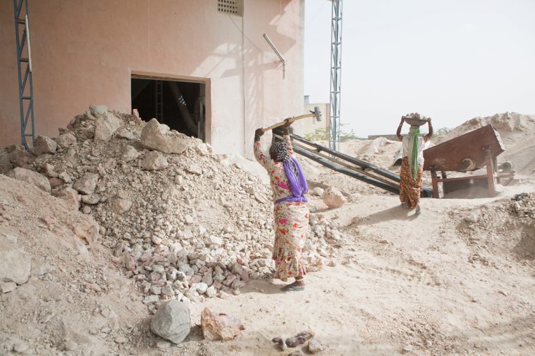 Stone Crushing Factory Workers