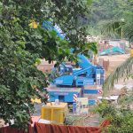 The ongoing Metro III construction work at Prajapur Pada at Aarey forest, North Mumbai. Credit: Wire Staff