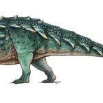 A life recreation of the newly discovered armored dinosaur named Zuul crurivastator from northern Montana seen in this illustration provided by the Royal Ontario Museum in Toronto