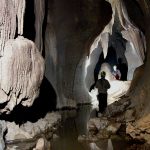 An ongoing cave expedition in Meghalaya. The stalagmite that contained stratigraphic evidence of the purported Meghalayan event was found in the Krem Mawmluh cave, Meghalaya. Credit: Biospeleologist/Wikimedia Commons, GNU Free Documentation