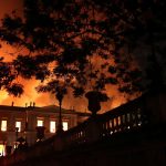A fire burns at the National Museum of Brazil in Rio de Janeiro, Brazil September 2, 2018. Credit: Reuters/Ricardo Moraes