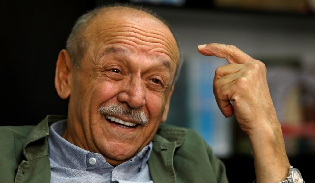 Yasser Abed Rabbo, former official of Palestinian Liberation Organization (PLO), gestures during an interview with Reuters, in Ramallah, in the occupied West Bank September 9, 2018. Credit: Reuters/Mohamad Torokman