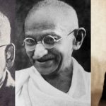 (L-R) Meghnad Saha, Mohandas Gandhi and Satyendra Nath Bose. Credit: Wikimedia Commons