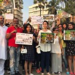 A citizens group protests Maharashtra's decision to kill Avni. Source: Sukanya Shantha