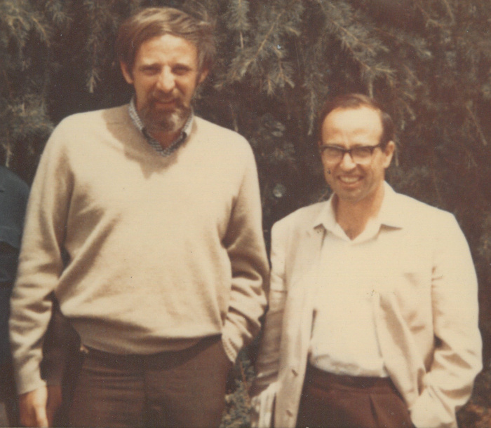 Raoul Bott (left) and Michael Atiyah. Credit: Bott Family