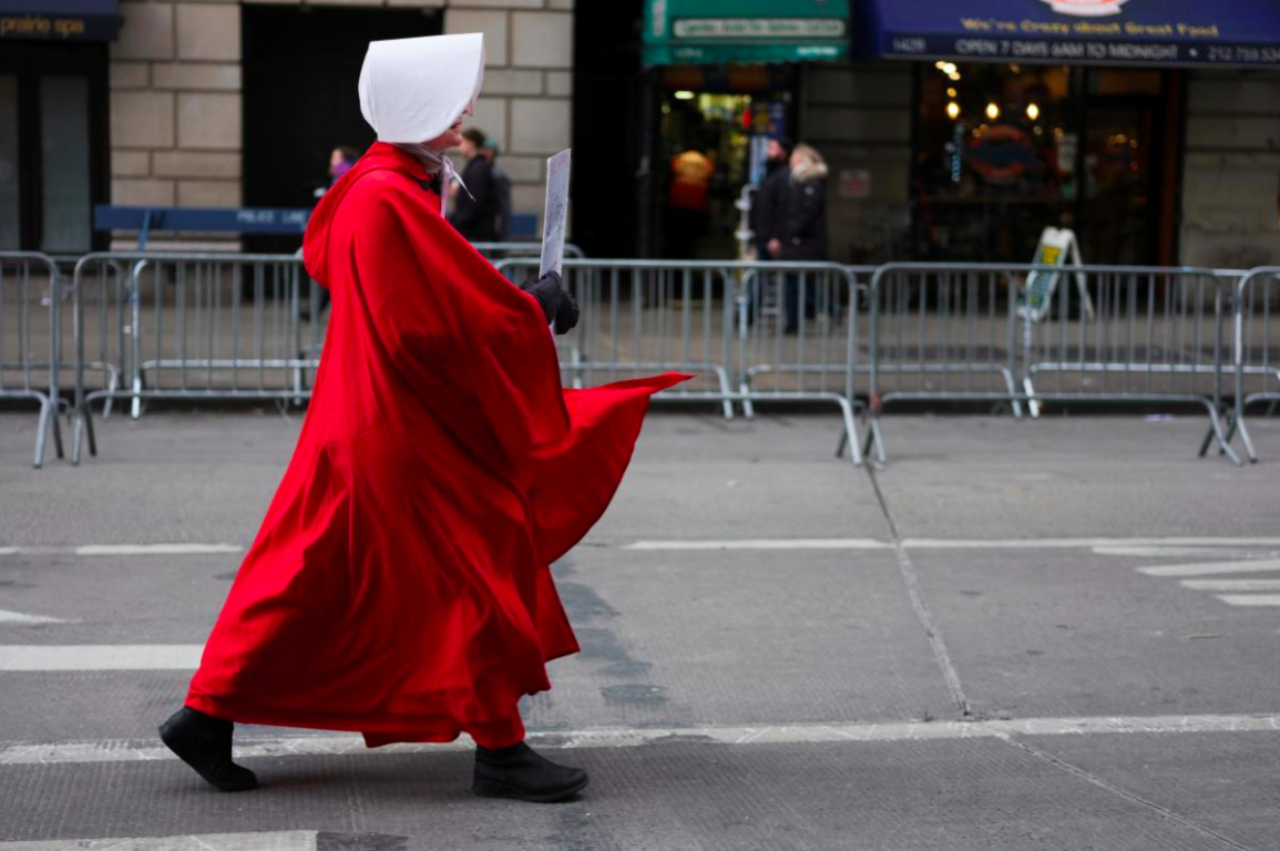 A woman takes part in the Women's March Alliance in the Manhattan borough of New York City, U.S., January 19, 2019. Credit: REUTERS/Caitlin Ochs