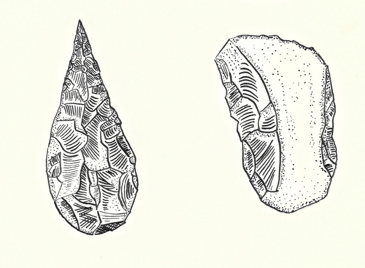 Hand-axes and cleavers were the Swiss Army knives of the Stone Age because of their multi-tool capabilities. Credit: Anupama Chandrasekaran