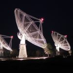 The Giant Metre-wave Radio Telescope, Pune. A radio telescope's antenna is its dish. Credit: NCRA/TIFR