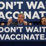 New York City Mayor Bill de Blasio speaks during a news conference declaring a public health emergency in parts of Brooklyn in response to a measles outbreak, requiring unvaccinated people living in the affected areas to get the vaccine or face fines, in the Orthodox Jewish community of the Williamsburg neighborhood, in Brooklyn, New York City, U.S., April 9, 2019. Credit: Reuters/Shannon Stapleton