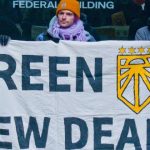 Members of the Chicago Sunrise Movement at a rally in support of the Green New Deal in Chicago in February 2019. Photo: Charles Edward Miller/Flickr (CC BY-SA 2.0)