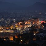 A view of Udaipur, Rajasthan, at night. Photo: Reuters
