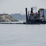 A dredger at work in the Ganga river. Photo: Mayukh Dey