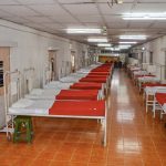 An inside view of an isolation ward, prepared for coronavirus-affected patients, at Command Hospital