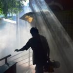 Coronavirus: Fumigation at building area
