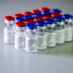 FILE PHOTO: A handout photo shows samples of a vaccine against the coronavirus disease developed by the Gamaleya Research Institute of Epidemiology and Microbiology, in Moscow