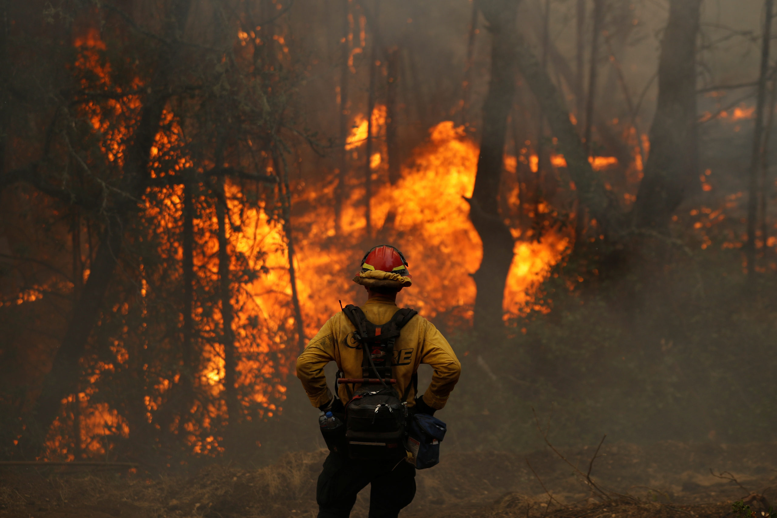 The Glass Fire burns in Calistoga