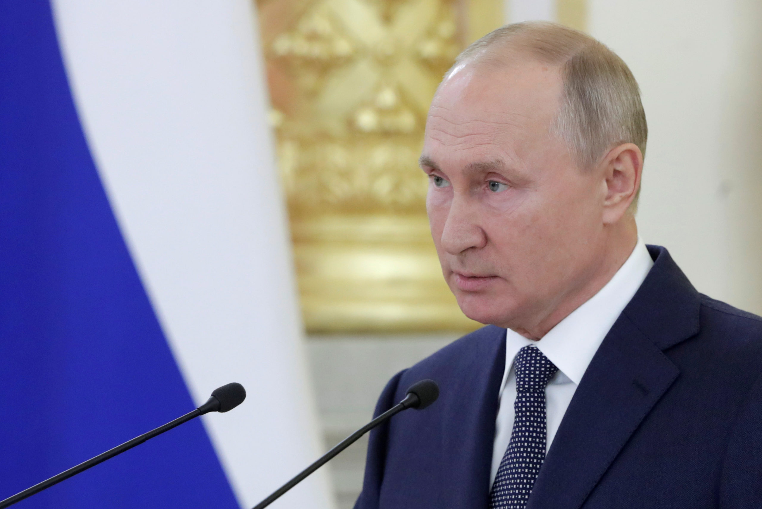 Russia's President Putin addresses members of the Federation Council in Moscow