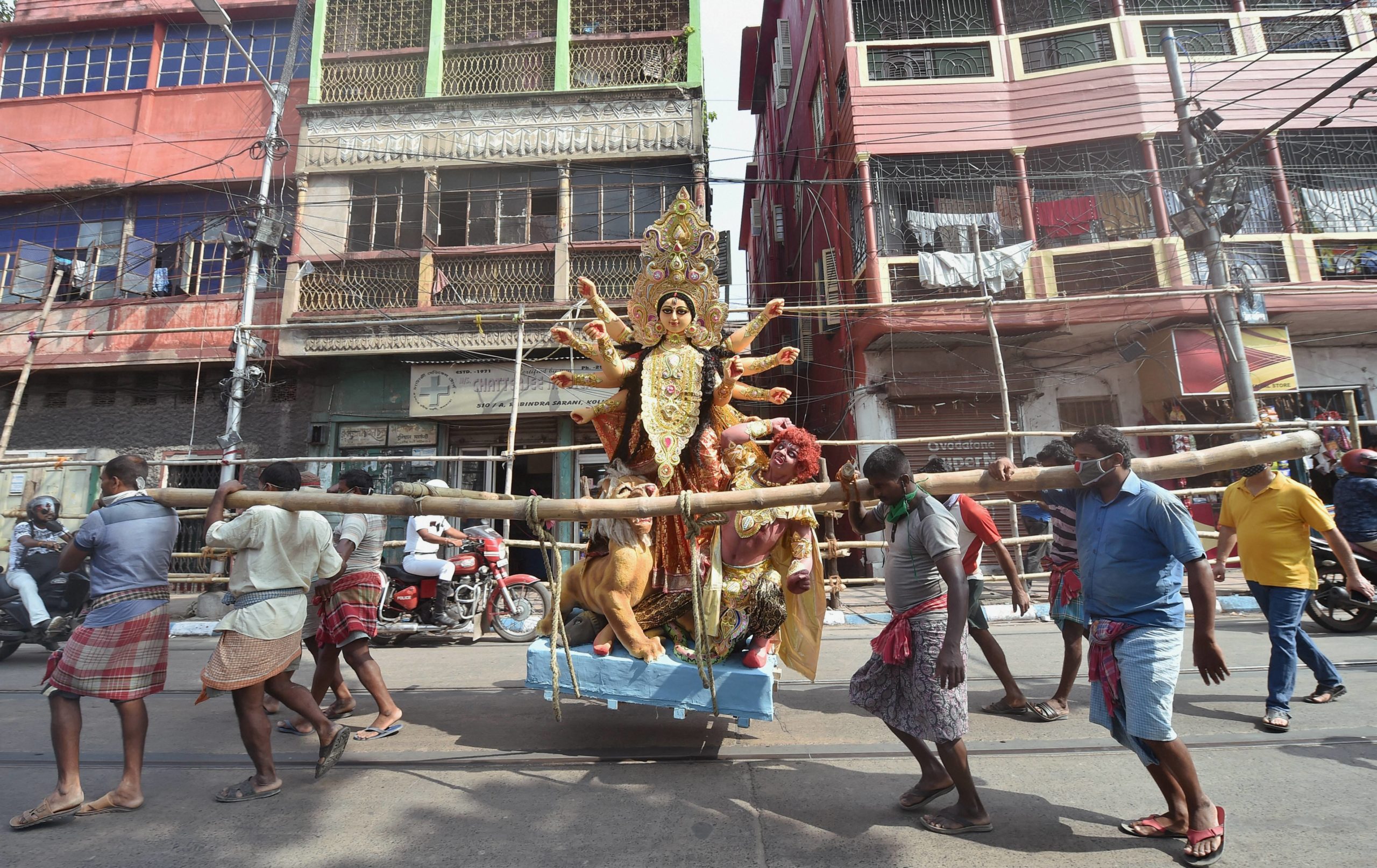 Preparation for Durga Puja festival