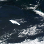FILE PHOTO: Satellite image of the A-68A iceberg near South Georgia island in the South Atlantic