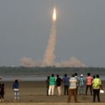 India's Geosynchronous Satellite Launch Vehicle (GSLV-F08) carrying GSAT-6A communication satellite blasts off from the Satish Dhawan Space Centre in Sriharikota, India, March 29, 2018. Photo: Reuters/P. Ravikumar/File photo