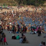 People enjoy the Ponta Negra beach along the Amazon river, amid concerns about the spread of the coronavirus disease (COVID-19) in Manaus, Brazil, September 6, 2020. REUTERS/Bruno Kelly/File Photo